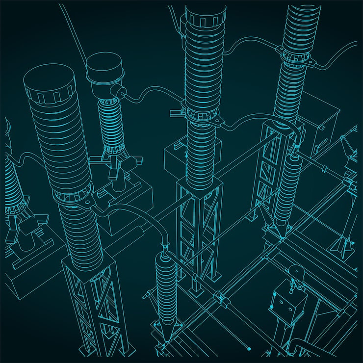 projeto elétrico industrial de alta tensão